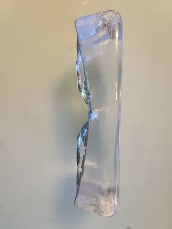 Black and blue etched glass mask art - Picture 2 of 5